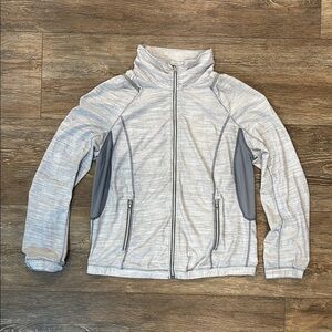 Lululemon Run White Fossil Nada Jacket Lightweight Running Women's Size 8 EUC